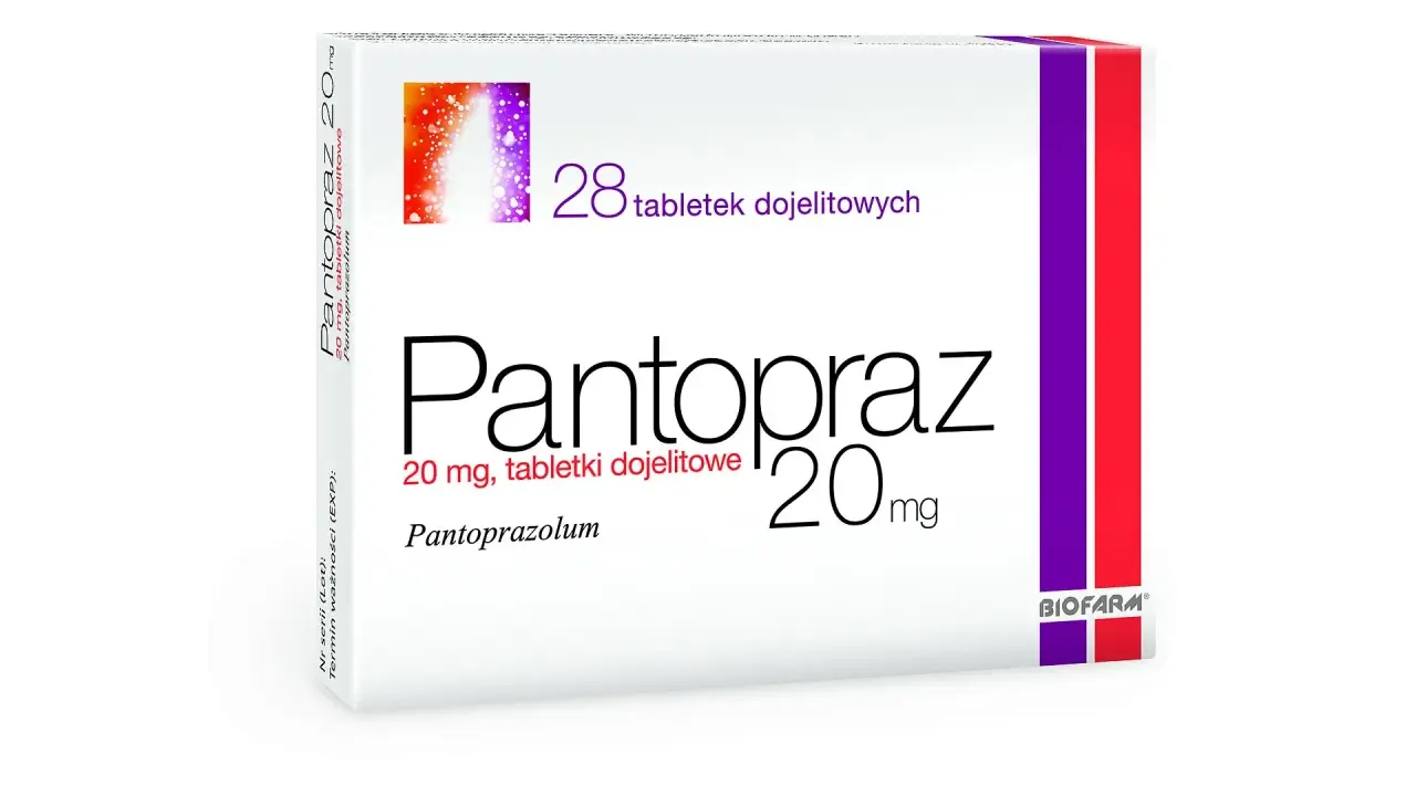 Opakowanie leku Pantopraz 20 mg, 28 tabletek dojelitowych. Pantopraz 20 bez recepty.
