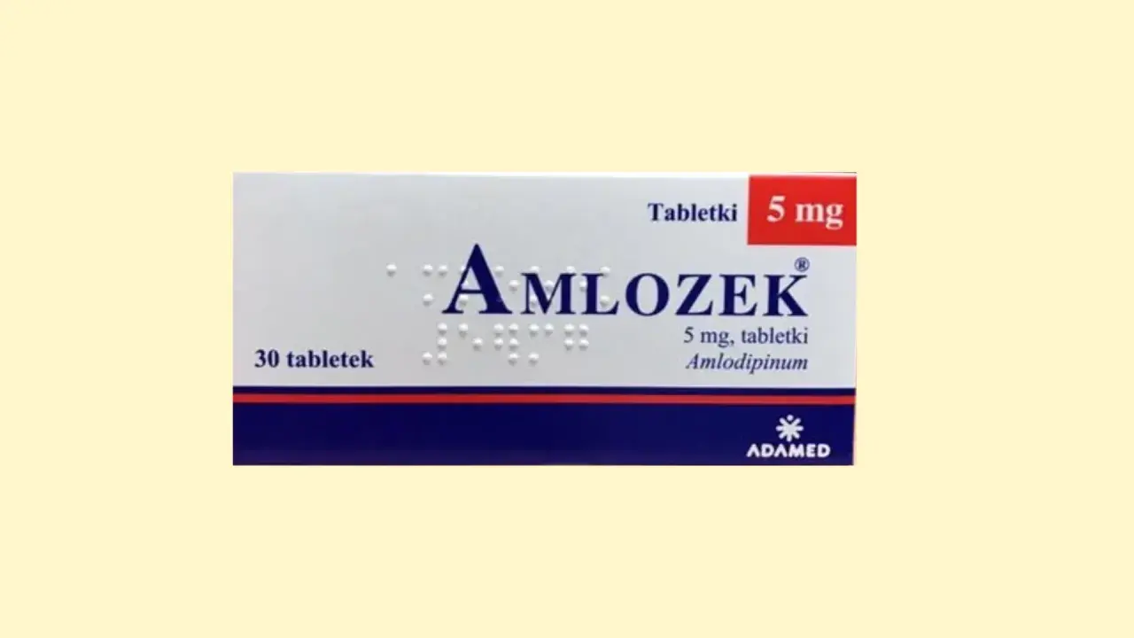 Opakowanie leku Amlotek 5 mg, 30 tabletek. Warto znać potencjalne amlozek skutki uboczne przed rozpoczęciem terapii.