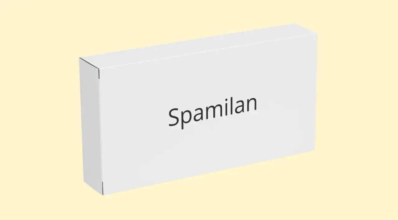 Białe pudełko z napisem "Spamilan". Czy to lek na stres, czy może coś innego?