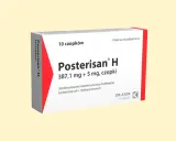 Opakowanie czopków Posterisan H, zawierające 10 sztuk. Preparat na bazie bakterii Escherichia coli i hydrokortyzonu.