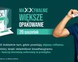 Esoxx One, zamiennik na refluks, w saszetkach. Mężczyzna przyjmuje produkt, który tworzy ochronną warstwę w przełyku.