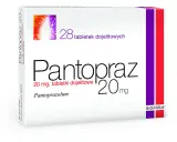 Opakowanie leku Pantopraz 20 mg, 28 tabletek dojelitowych. Pantopraz 20 bez recepty.