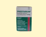 Opakowanie leku Prestarium 5 mg, zawierające 30 tabletek powlekanych. Stosować doustnie zgodnie z zaleceniami lekarza.