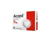 Opakowanie Acardu 75 mg, 60 tabletek. Warto pamiętać o potencjalnych skutkach ubocznych.