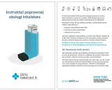 Instruktaż poprawnej obsługi inhalatora. Prawidłowa technika jest kluczowa, by leki wziewne działały. Zapytaj farmaceutę, **na co** zwrócić uwagę przy astmie.